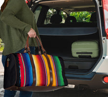 Load image into Gallery viewer, Serape Style Travel Bag Duffel With Faux Leather Handles
