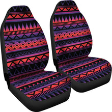 Load image into Gallery viewer, Pink, Purple and Black Bright Colored Tribal, Ethnic Abstract Car Seat Covers
