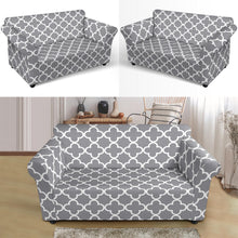 Load image into Gallery viewer, Quatrefoil Loveseat Stretch Slipcovers With Elastic Edge
