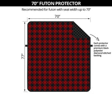 Load image into Gallery viewer, Red and Black Buffalo Plaid 70&quot; Futon Sofa Cover Couch Protector Farmhouse Country Home Decor

