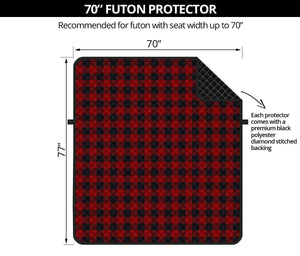 Red and Black Buffalo Plaid 70" Futon Sofa Cover Couch Protector Farmhouse Country Home Decor