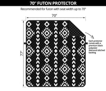 Load image into Gallery viewer, Black and White Ethnic Tribal Pattern 70&quot; Futon Sofa Protector Couch Slipcover Sofabed
