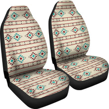 Load image into Gallery viewer, Cream, Red, Turquoise Tribal Ethnic Pattern Car Seat Covers Set
