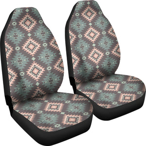 Brown, green and Peach, Pastel Colors Southwestern Pattern Car Seat Covers