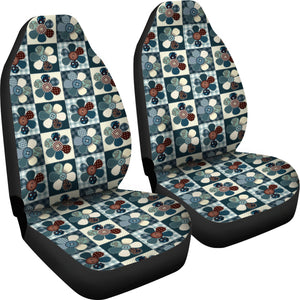 Patchwork Style Flower Pattern Car Seat Covers