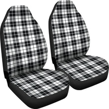 Load image into Gallery viewer, Black, White Plaid Car Seat Covers Set
