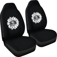 Load image into Gallery viewer, Black White Faith Sunflower Car Seat Covers Set
