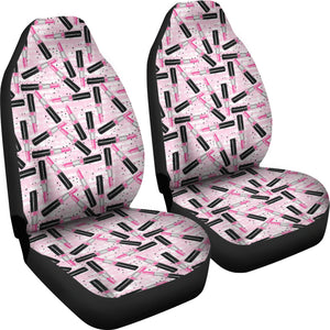 Pink Lipstick Makeup Car Seat Covers