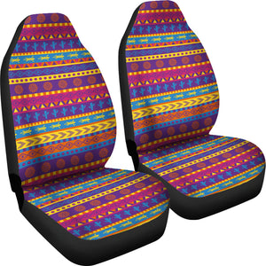 Colorful Mexican Southwestern Style Pattern Car Seat Covers Boho Ethnic Aztec