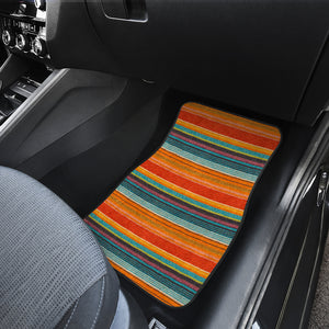 Mexican Serape Pattern Car Floor Mats Set of 4 Full Set Front and Back