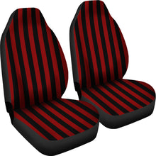 Load image into Gallery viewer, Red and Black Striped Car Seat Covers
