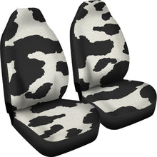 Load image into Gallery viewer, Cow Hide Print Car Seat Covers Black and White Rustic Pattern
