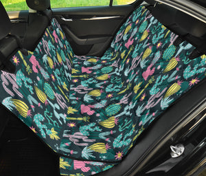 Colorful Cactus Pattern Back Seat Cover For Pets