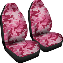 Load image into Gallery viewer, Magenta Camouflage Car Seat Covers Set Pink Camo Seat Protectors
