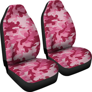 Magenta Camouflage Car Seat Covers Set Pink Camo Seat Protectors