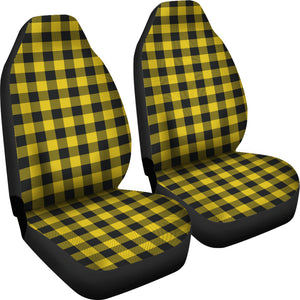 Yellow Buffalo Plaid Car Seat Covers