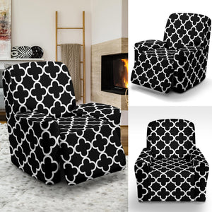 Quatrefoil Stretch Recliner Slipcovers With Elastic Edge Fits Up To 40" Chairs