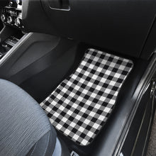 Load image into Gallery viewer, Black and White Buffalo Plaid Front and Back Floor Mats
