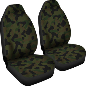 Camo Green Brown and Black Camouflage Car Seat Covers Seat Protectors