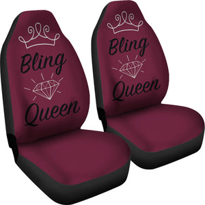 Bling Queen Cranberry Seat Covers