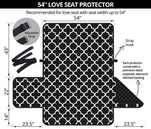 Load image into Gallery viewer, Black and White Quatrefoil Pattern Furniture Slipcover Protectors
