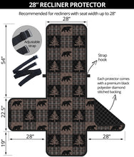 Load image into Gallery viewer, Brown and Black Plaid Country Style Patchwork Lodge Pattern Recliner Slipcover
