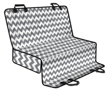 Load image into Gallery viewer, Gray and White Chevron Back Bench Seat Cover Protector For Pets
