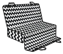 Load image into Gallery viewer, Black White Chevron Back Seat Bench Cover Protector For Pets
