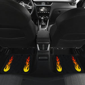 Flame Floor Mats Front and Back Set of 4