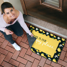 Load image into Gallery viewer, This Is Our Happy Place Lemon Pattern Welcome Mats
