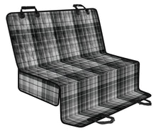 Load image into Gallery viewer, Gray, Black and White Tartan Plaid Back Seat Cover For Pets
