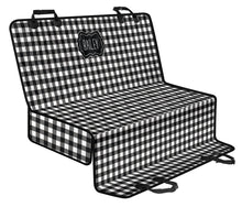 Load image into Gallery viewer, Bailey Black and White Buffalo Plaid Back Seat Cover For Pets
