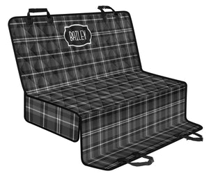 Bailey Pet Seat Cover Gray Plaid