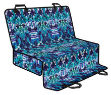 Load image into Gallery viewer, Teal Purple and Blue Tie Dye Back Seat Cover For Pets Dog Hammock
