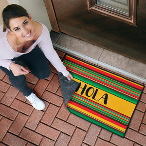 Hola Red Green and Yellow Serape Style Door Mat