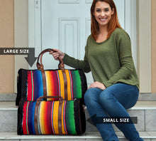 Load image into Gallery viewer, Serape Style Travel Bag Duffel With Faux Leather Handles
