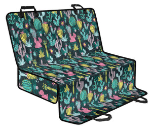 Colorful Cactus Pattern Back Seat Cover For Pets