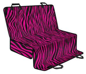 Magenta and Black Zebra Print Back Seat Cover For Pets