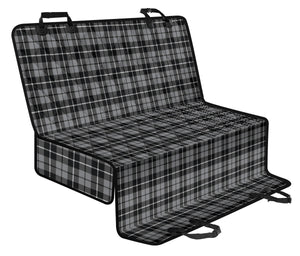 Gray, Black and White Plaid Pet Hammock Back Seat Cover For Dogs