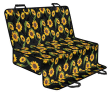 Load image into Gallery viewer, Black With Rustic Sunflower Pattern Back Bench Seat Cover For Pets
