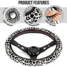 Load image into Gallery viewer, Small Print Snow Leopard Steering Wheel Cover
