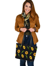 Load image into Gallery viewer, Sunflower Pattern Tote Bag
