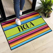 Load image into Gallery viewer, Hola Doormat With Colorful Serape Mexican Style Pattern
