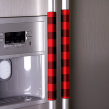 Load image into Gallery viewer, Buffalo Plaid Reversible Refrigerator Door Handle Covers
