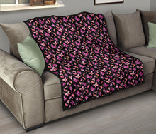 Load image into Gallery viewer, Black With Colorful Butterfly Pattern Quilt
