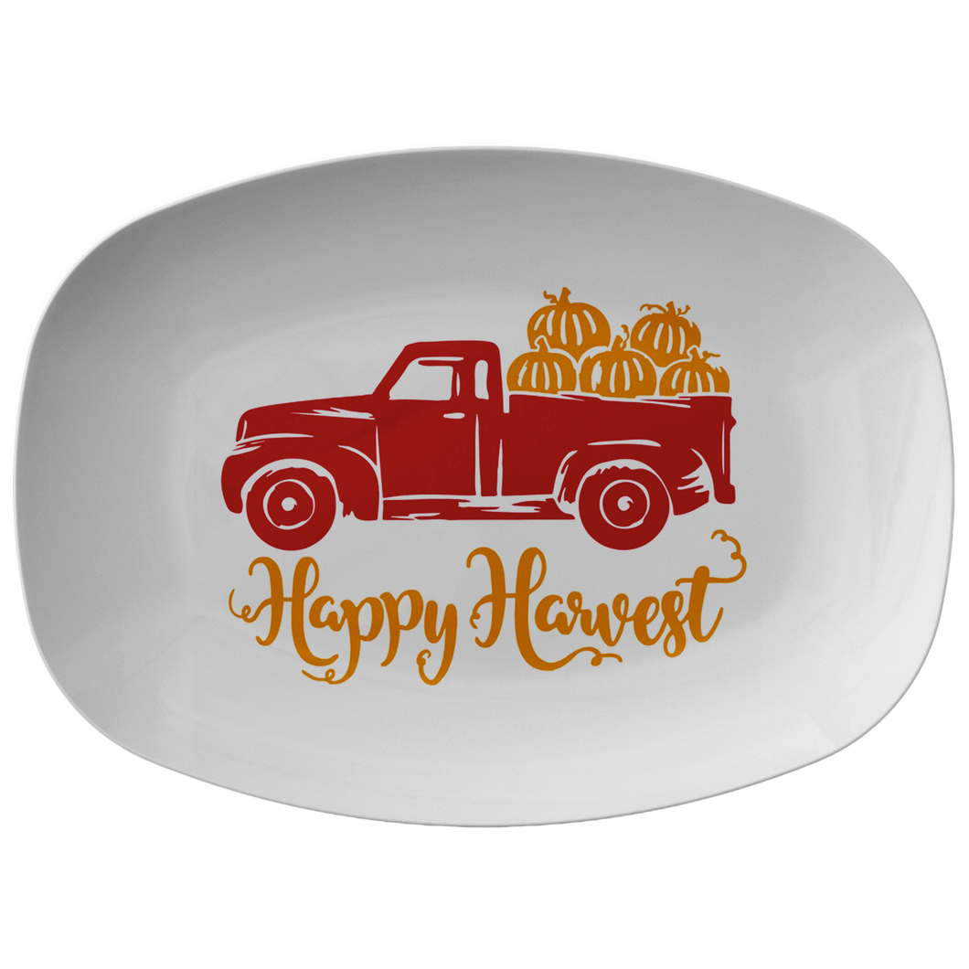 Happy Harvest Vintage Truck With Pumpkins White 10