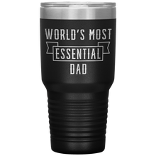 Load image into Gallery viewer, World&#39;s Most Essential Dad Insulated Stainless Steel Powder Coated Tumbler Mug
