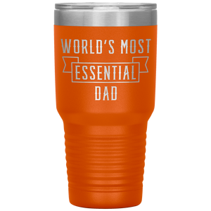 World's Most Essential Dad Insulated Stainless Steel Powder Coated Tumbler Mug