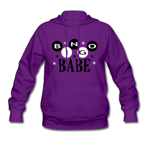 Bingo Babe Women's Hoodie In Purple - purple