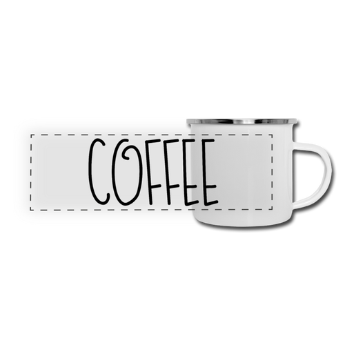 Coffee White Enamel Camper Mug - white